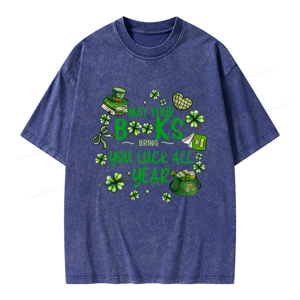 Pagewings St. Patrick's Day Lucky Unisex Washed T-shirt Unisex Washed T-shirt