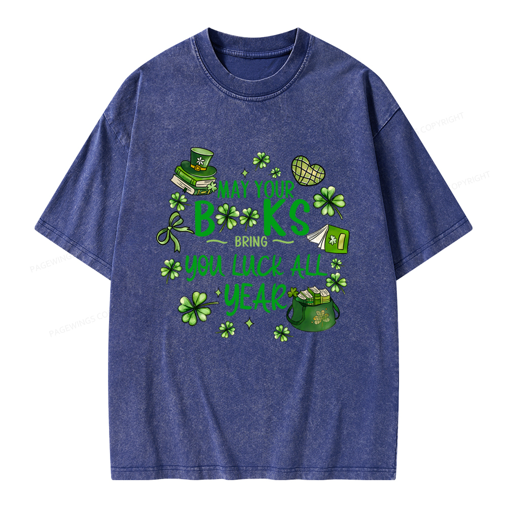 Pagewings St. Patrick's Day Lucky Unisex Washed T-shirt Unisex Washed T-shirt
