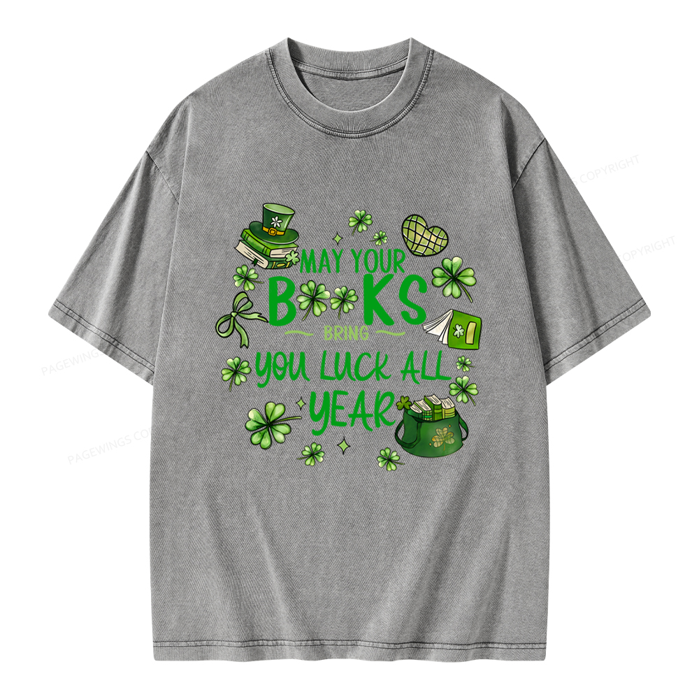 Pagewings St. Patrick's Day Lucky Unisex Washed T-shirt Unisex Washed T-shirt