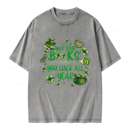 Pagewings St. Patrick's Day Lucky Unisex Washed T-shirt Unisex Washed T-shirt