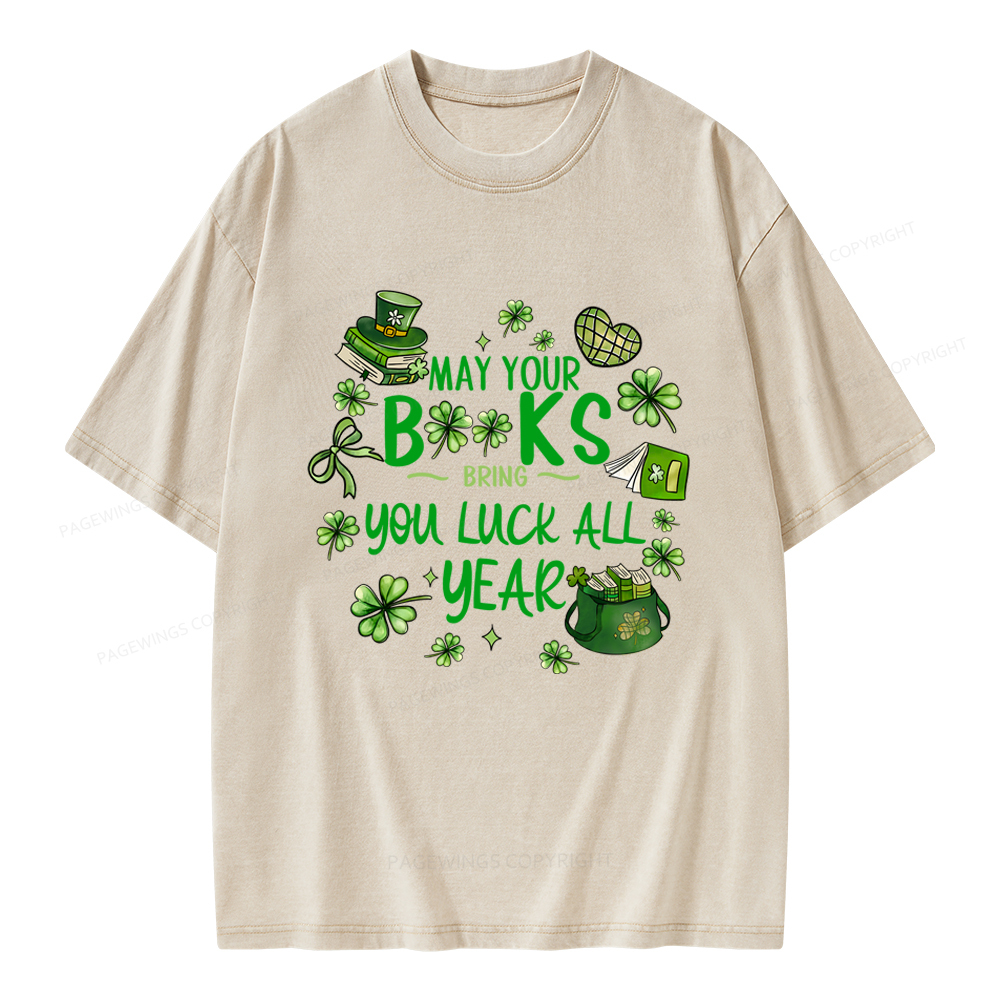 Pagewings St. Patrick's Day Lucky Unisex Washed T-shirt Unisex Washed 