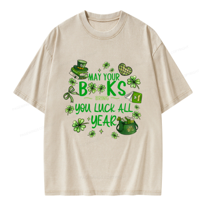 Pagewings St. Patrick's Day Lucky Unisex Washed T-shirt Unisex Washed T-shirt