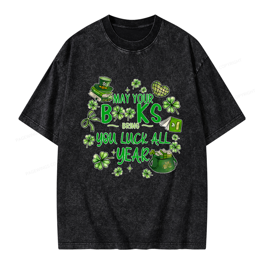 Pagewings St. Patrick's Day Lucky Unisex Washed T-shirt Unisex Washed T-shirt