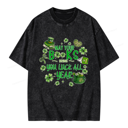 Pagewings St. Patrick's Day Lucky Unisex Washed T-shirt Unisex Washed T-shirt