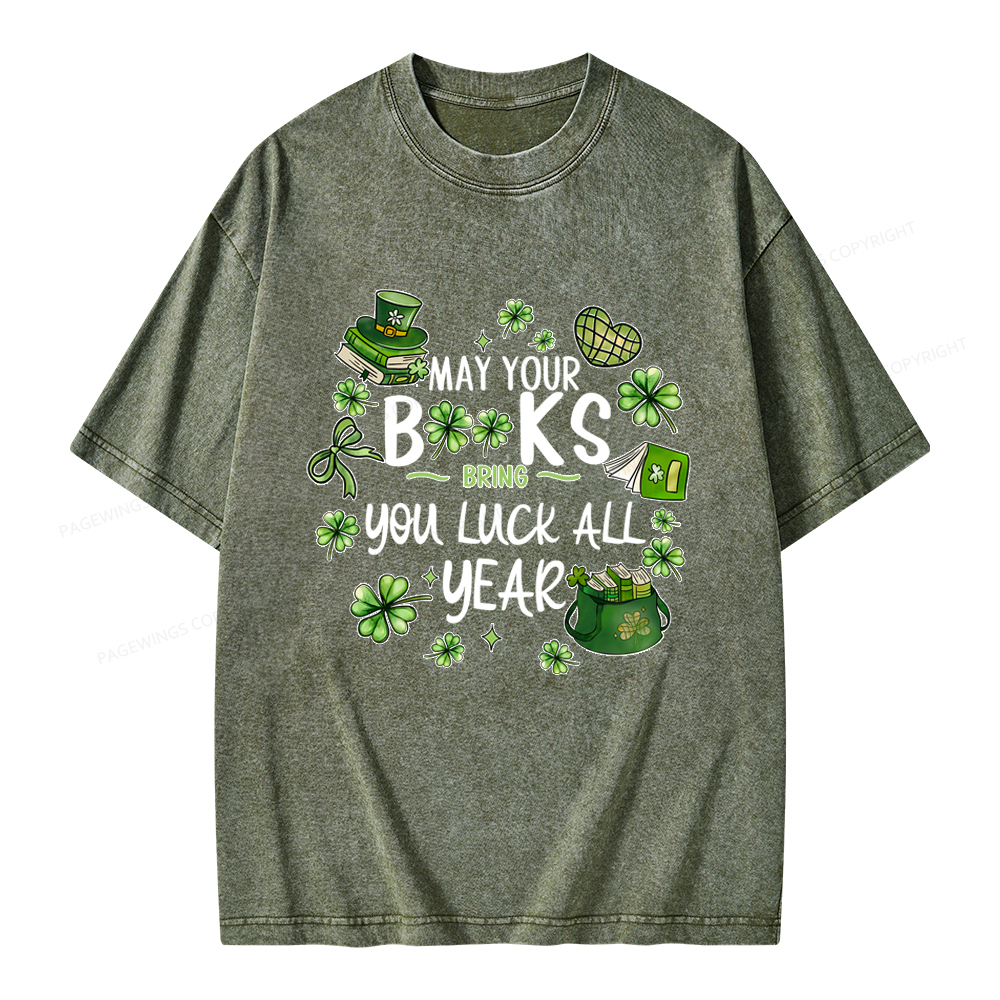 Pagewings St. Patrick's Day Lucky Unisex Washed T-shirt Unisex Washed T-shirt