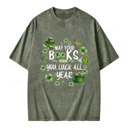 Pagewings St. Patrick's Day Lucky Unisex Washed T-shirt Unisex Washed T-shirt