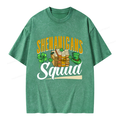 Pagewings Shenanigans Squad Unisex Washed T-shirt