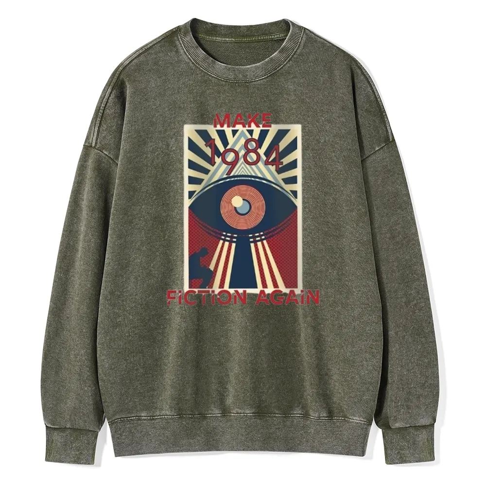 Pagewings Nineteen Eighty-Four Unisex Washed Sweatshirt
