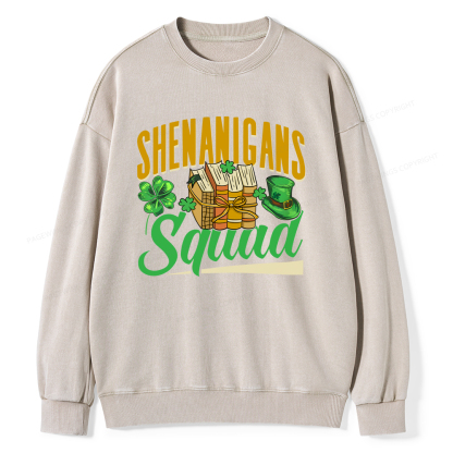Pagewings Shenanigans Squad Unisex Washed Sweatshirt