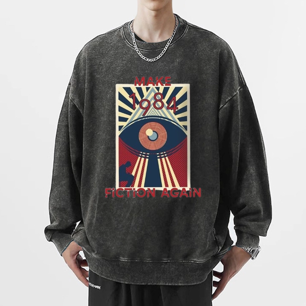 Pagewings Nineteen Eighty-Four Unisex Washed Sweatshirt
