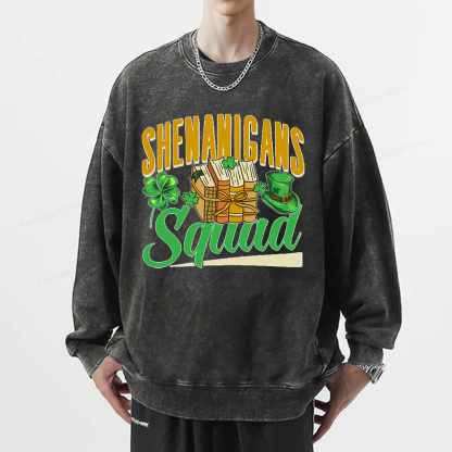 Pagewings Shenanigans Squad Unisex Washed Sweatshirt