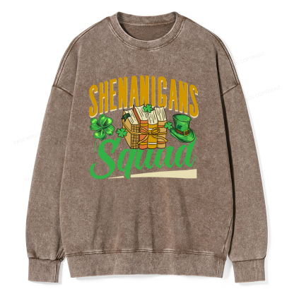 Pagewings Shenanigans Squad Unisex Washed Sweatshirt