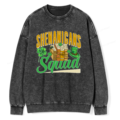 Pagewings Shenanigans Squad Unisex Washed Sweatshirt