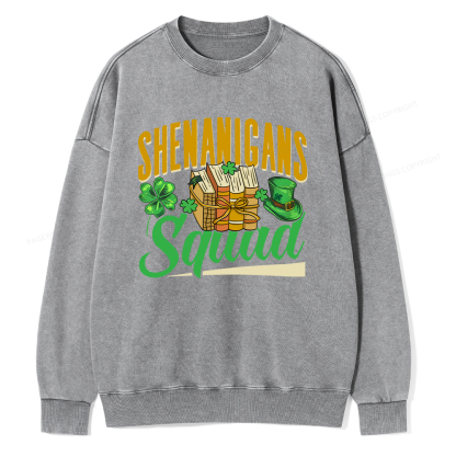 Pagewings Shenanigans Squad Unisex Washed Sweatshirt