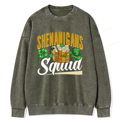 Pagewings Shenanigans Squad Unisex Washed Sweatshirt