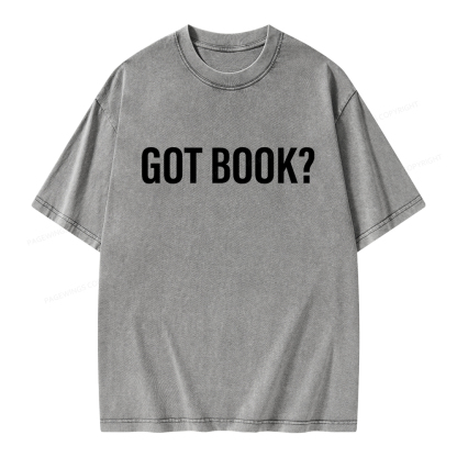 Pagewings Got Book Unisex Washed T-shirt