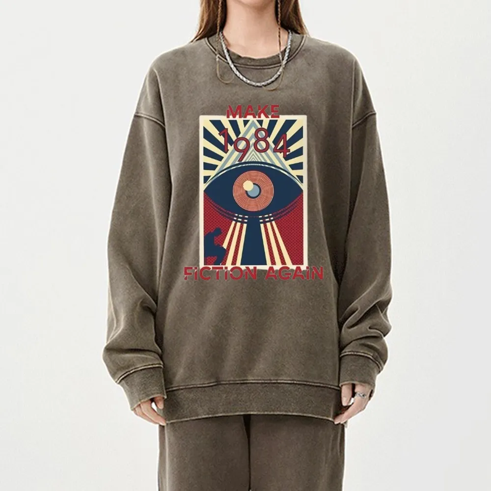 Pagewings Nineteen Eighty-Four Unisex Washed Sweatshirt