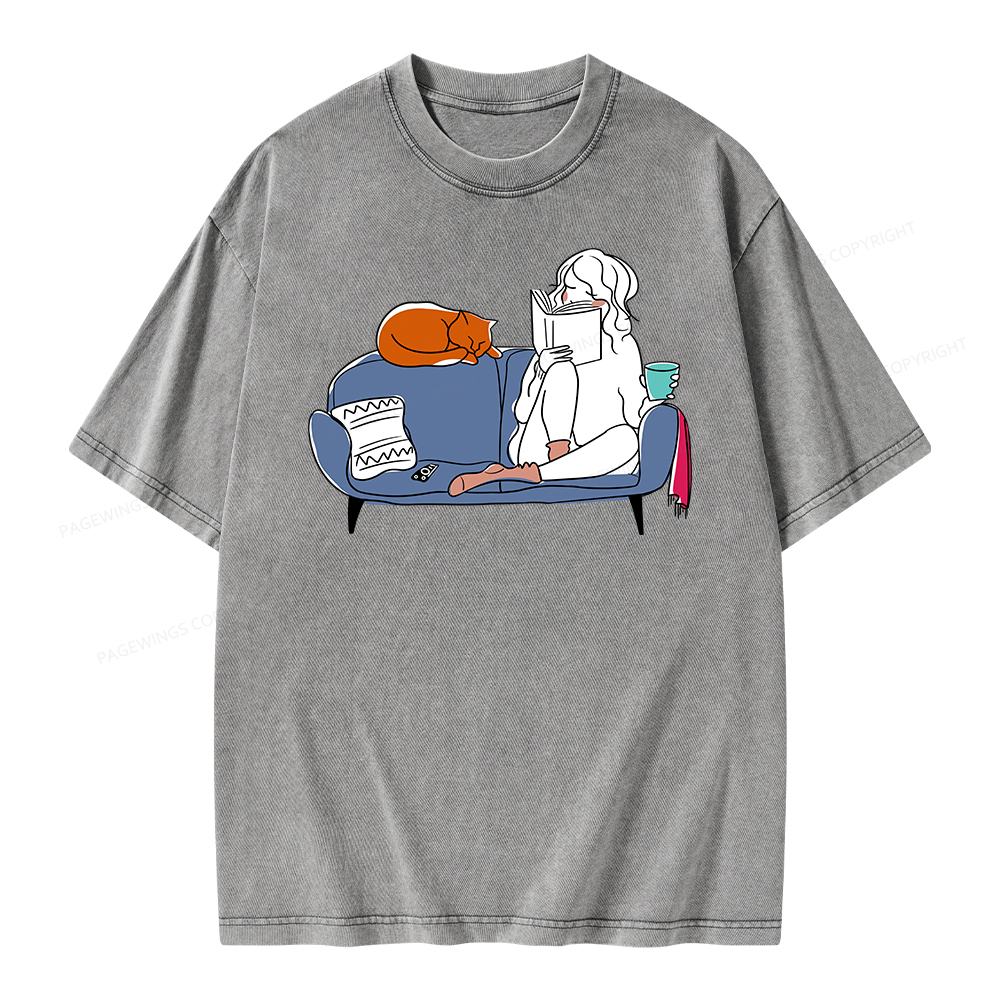 Pagewings Reading Unisex Washed T-shirt