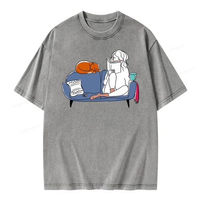 Pagewings Reading Unisex Washed T-shirt