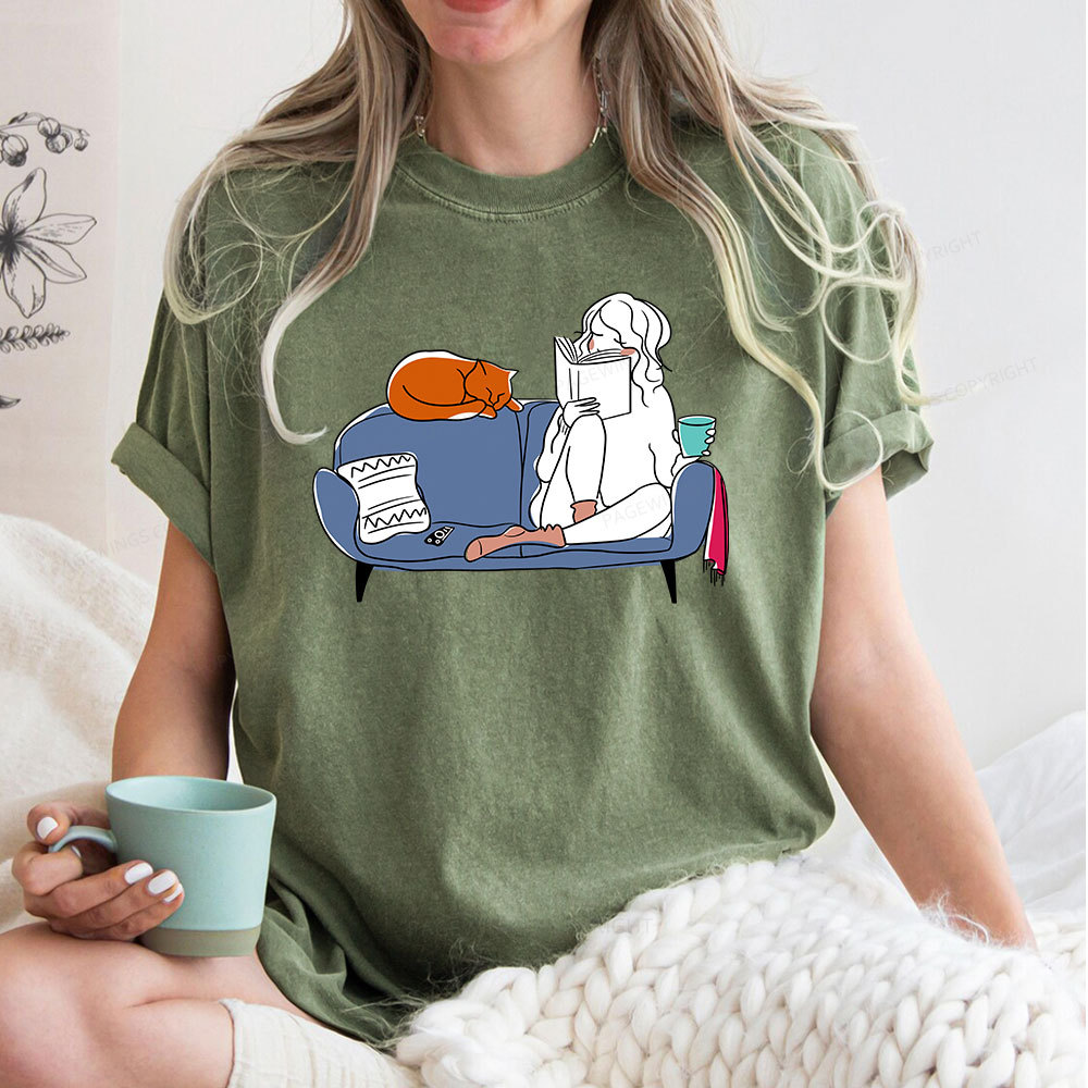 Pagewings Reading Unisex Washed T-shirt