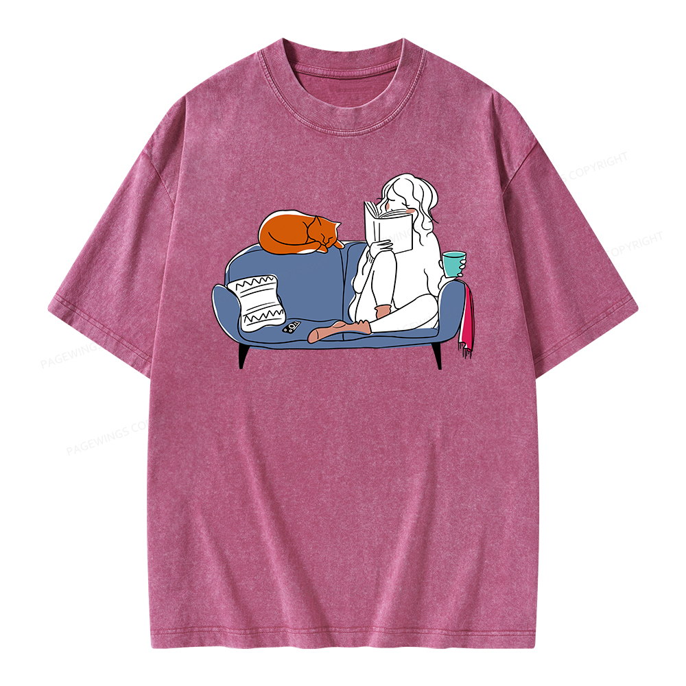 Pagewings Reading Unisex Washed T-shirt