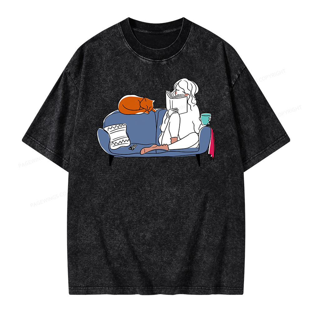 Pagewings Reading Unisex Washed T-shirt