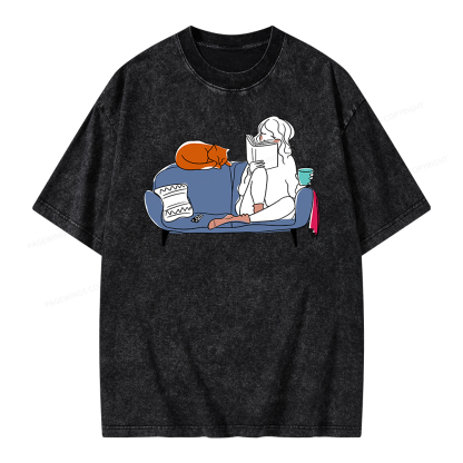 Pagewings Reading Unisex Washed T-shirt