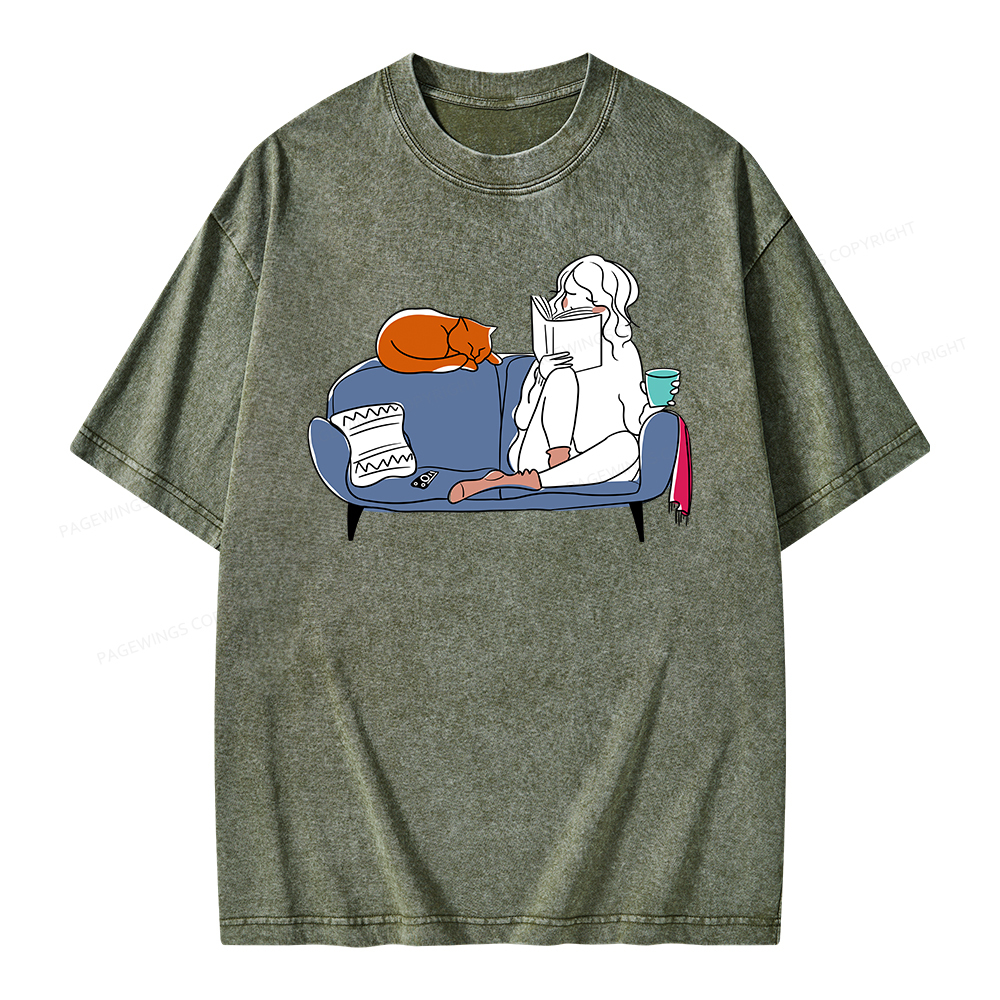 Pagewings Reading Unisex Washed T-shirt