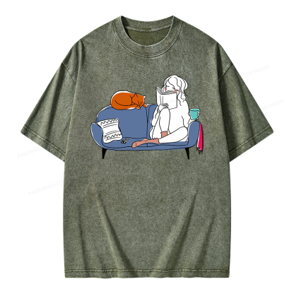 Pagewings Reading Unisex Washed T-shirt