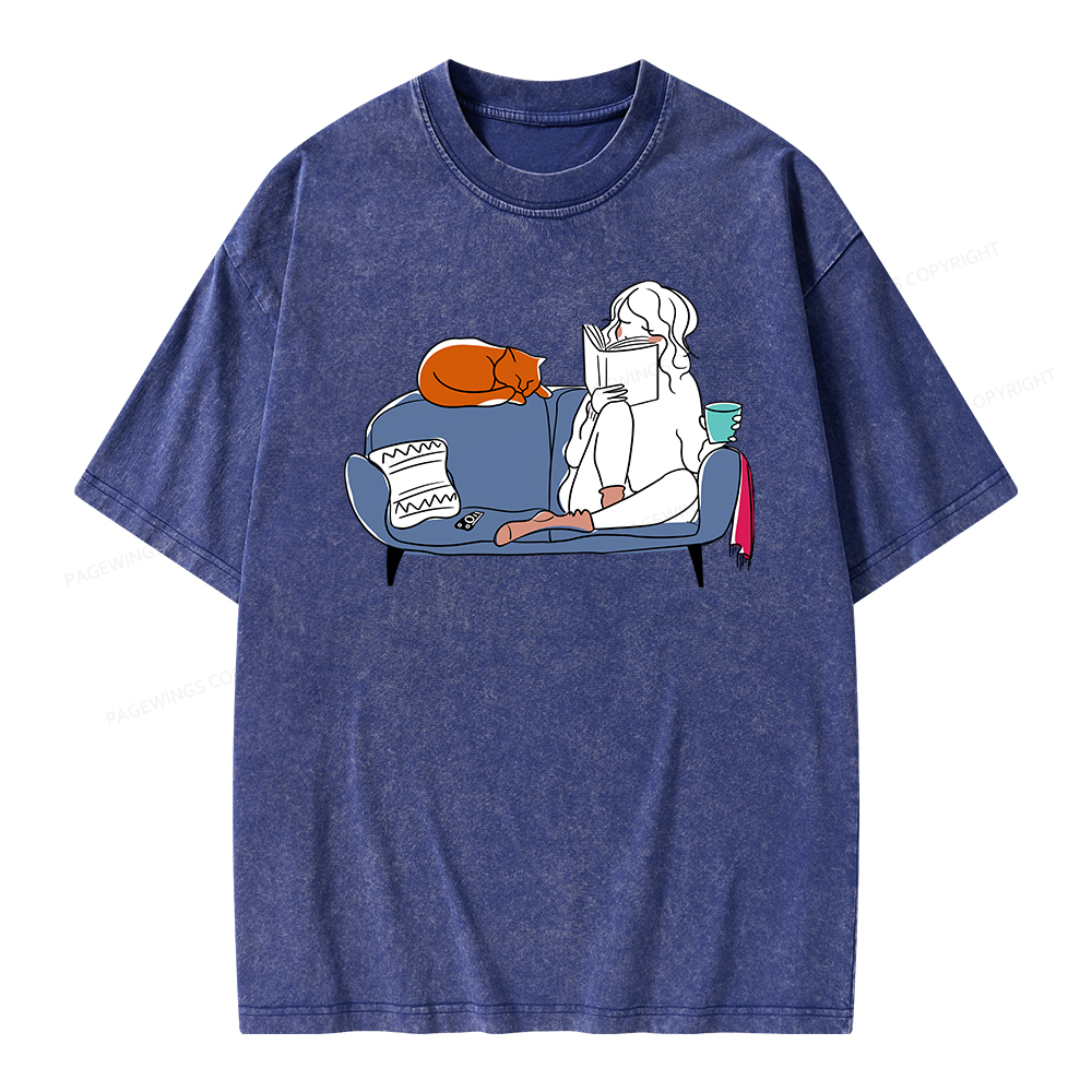 Pagewings Reading Unisex Washed T-shirt