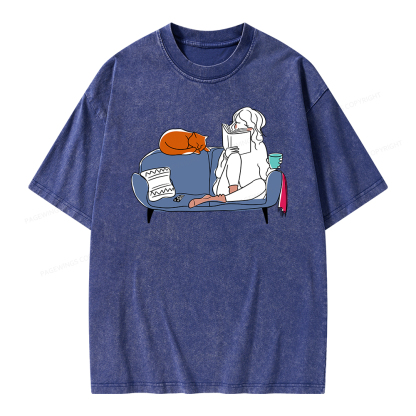 Pagewings Reading Unisex Washed T-shirt