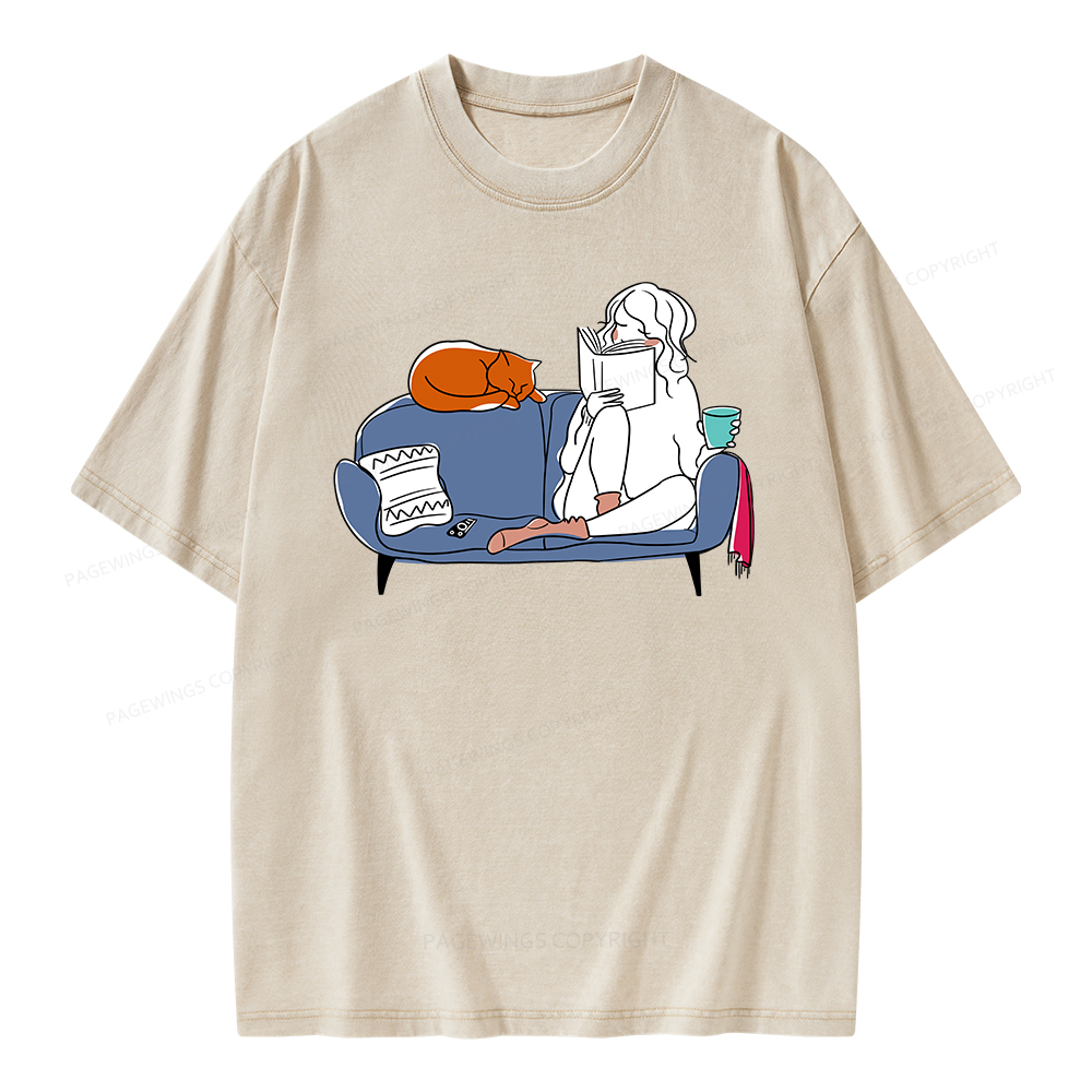Pagewings Reading Unisex Washed T-shirt