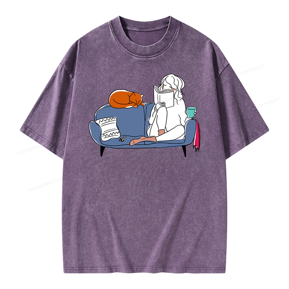 Pagewings Reading Unisex Washed T-shirt