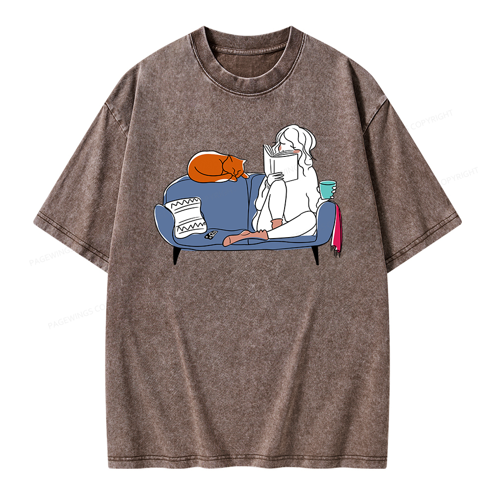 Pagewings Reading Unisex Washed T-shirt