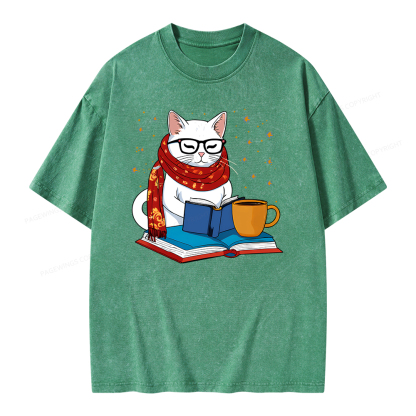 Pagewings Read Good Books Unisex Washed T-shirt
