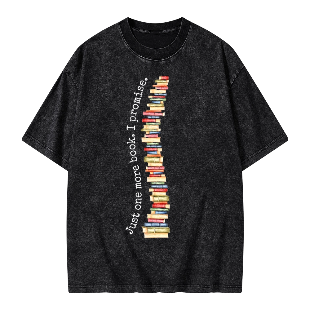 Pagewings Just One More Book I Promise Unisex Washed T-shirt