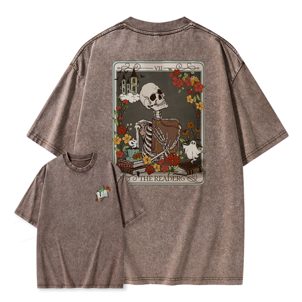 Pagewings Reader Hoodie, Teacher Gift Unisex Washed T-shirt