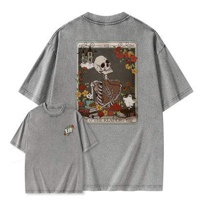 Pagewings Reader Hoodie, Teacher Gift Unisex Washed T-shirt