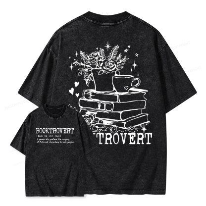 Pagewings Book Lover Gift Shirt, Teacher Crewneck, Reading Tee Unisex Washed T-shirt