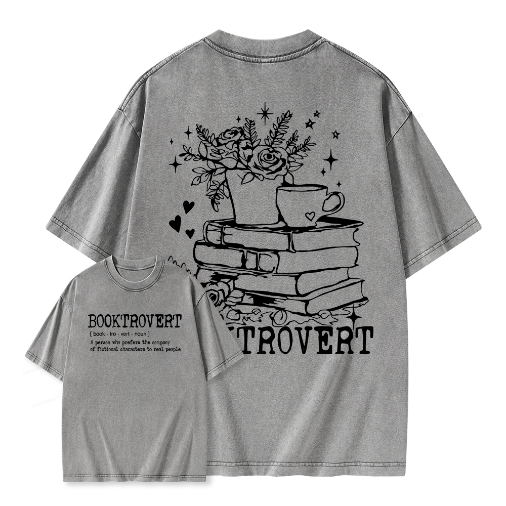 Pagewings Book Lover Gift Shirt, Teacher Crewneck, Reading Tee Unisex Washed T-shirt