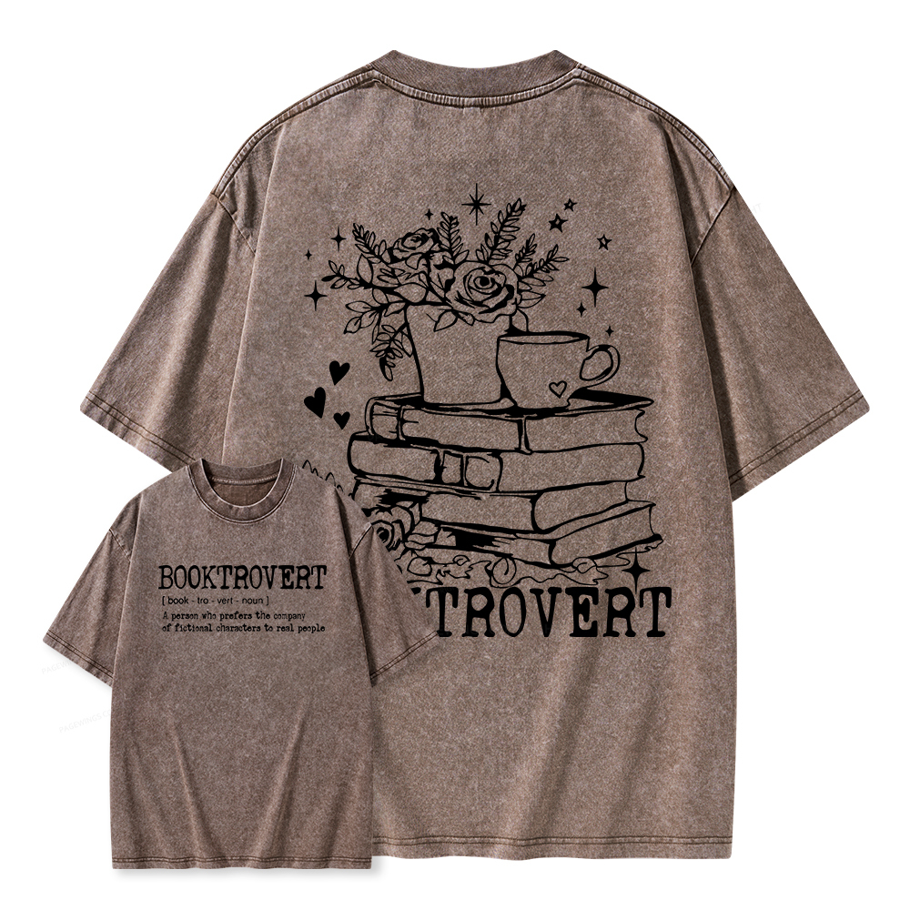 Pagewings Book Lover Gift Shirt, Teacher Crewneck, Reading Tee Unisex Washed T-shirt