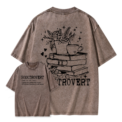 Pagewings Book Lover Gift Shirt, Teacher Crewneck, Reading Tee Unisex Washed T-shirt