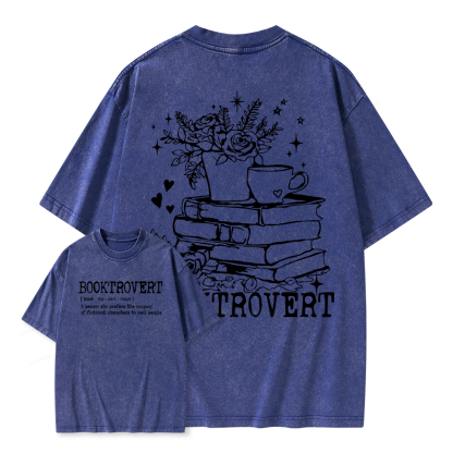 Pagewings Book Lover Gift Shirt, Teacher Crewneck, Reading Tee Unisex Washed T-shirt