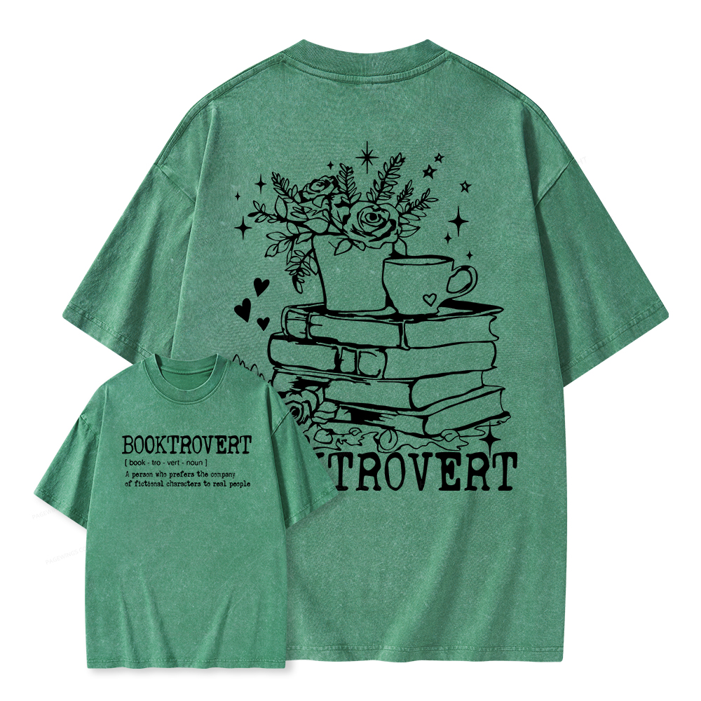 Pagewings Book Lover Gift Shirt, Teacher Crewneck, Reading Tee Unisex Washed T-shirt