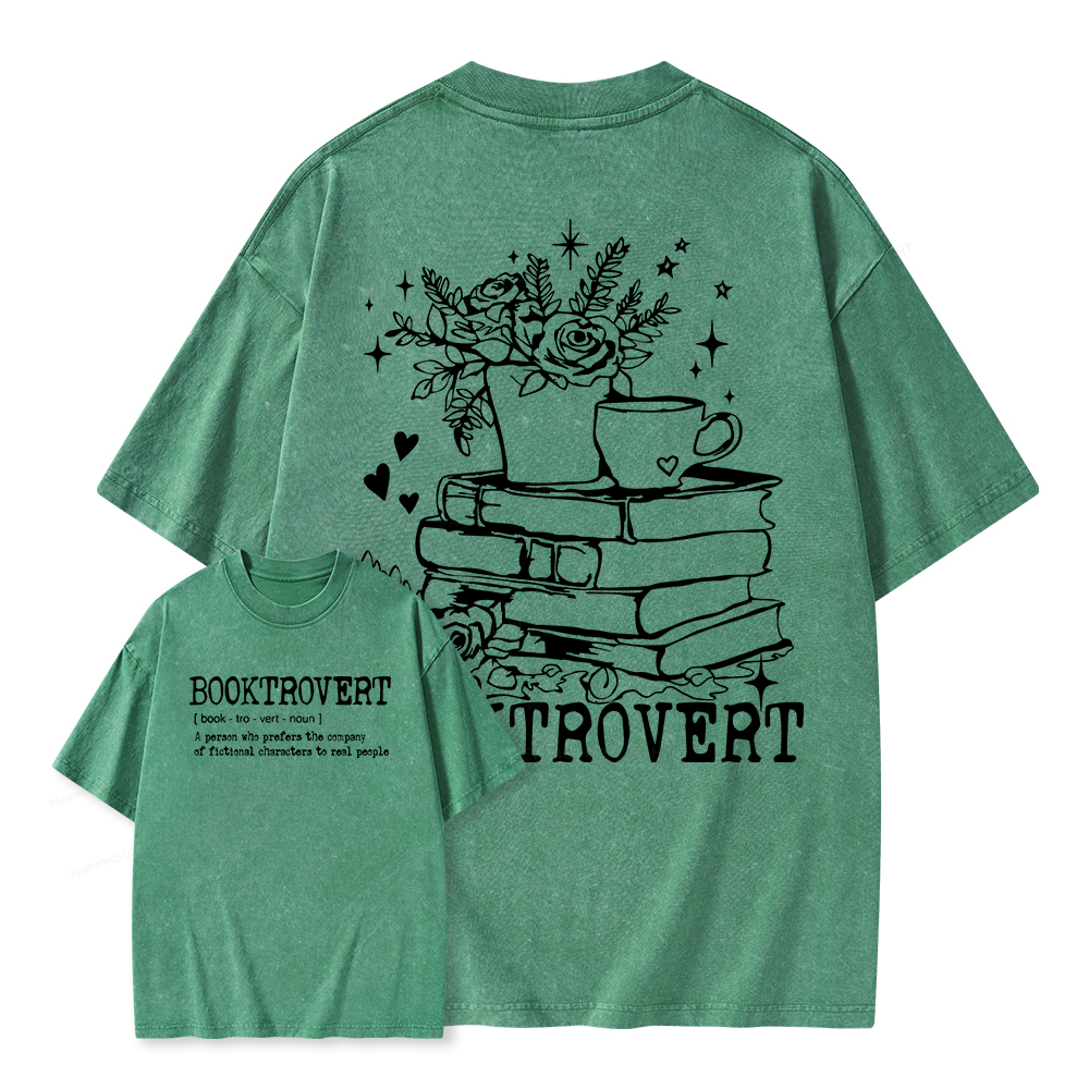 Pagewings Book Lover Gift Shirt, Teacher Crewneck, Reading Tee Unisex Washed T-shirt