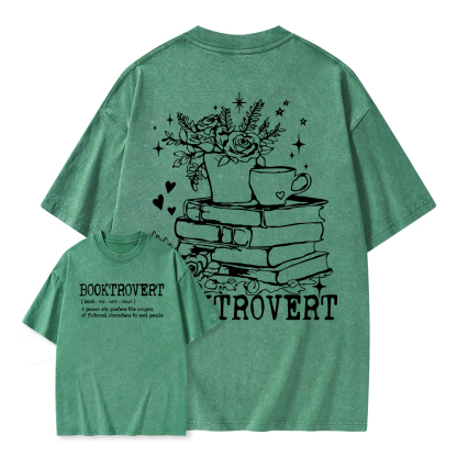 Pagewings Book Lover Gift Shirt, Teacher Crewneck, Reading Tee Unisex Washed T-shirt