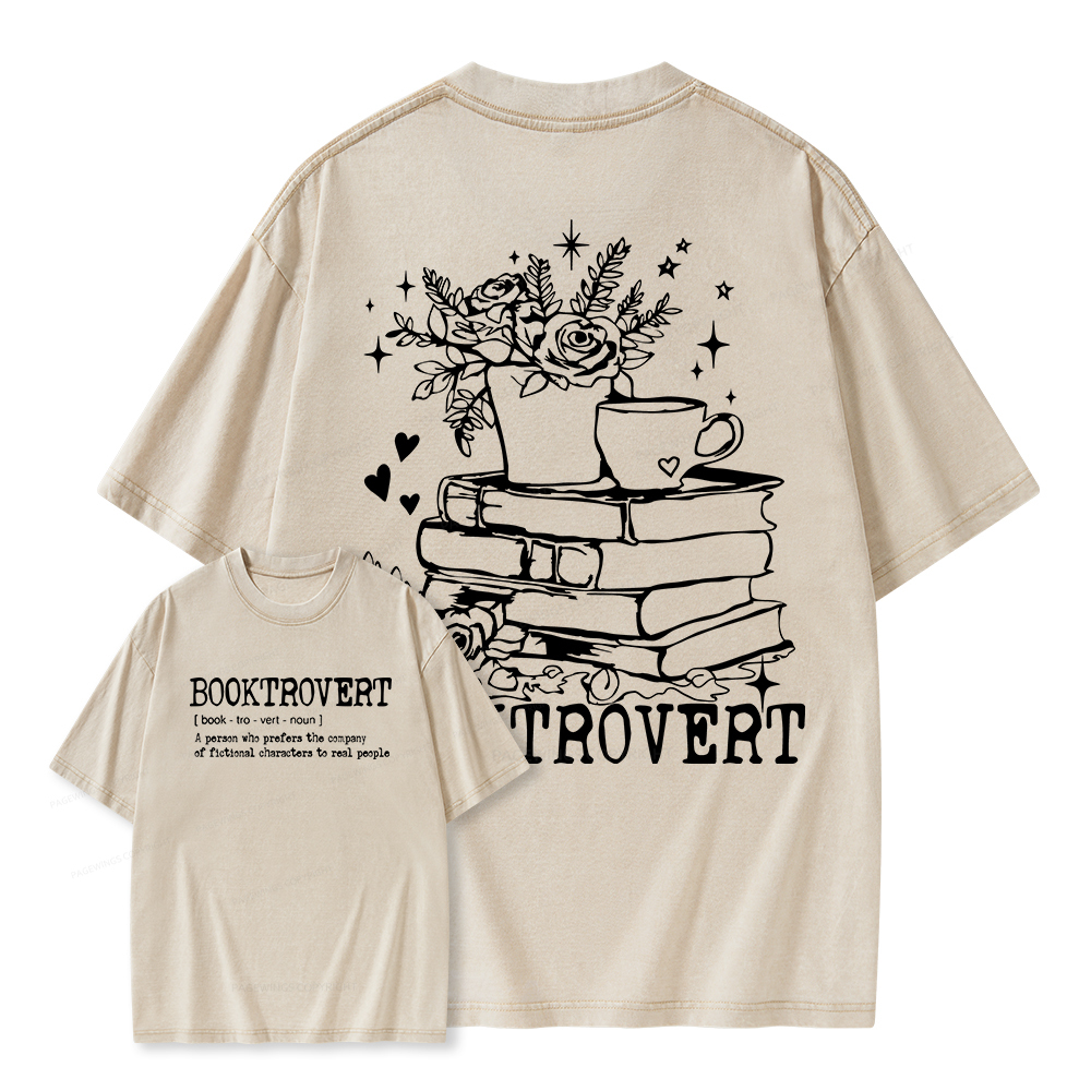 Pagewings Book Lover Gift Shirt, Teacher Crewneck, Reading Tee Unisex Washed T-shirt