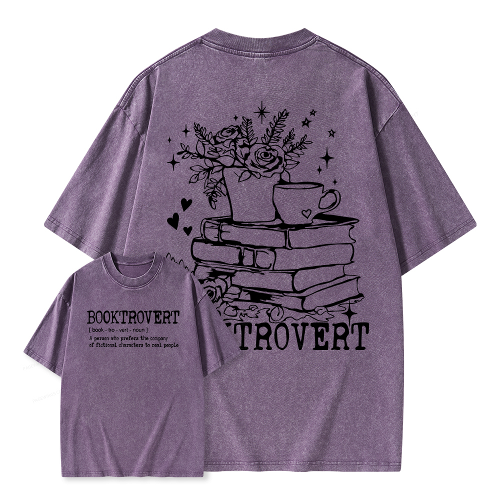 Pagewings Book Lover Gift Shirt, Teacher Crewneck, Reading Tee Unisex Washed T-shirt