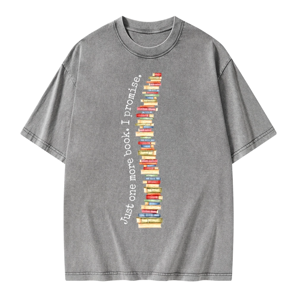 Pagewings Just One More Book I Promise Unisex Washed T-shirt