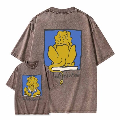 Pagewings Vintage New York Library Tee Unique Find Unisex Bookworm Perfect Gift Unisex Washed T-shirt